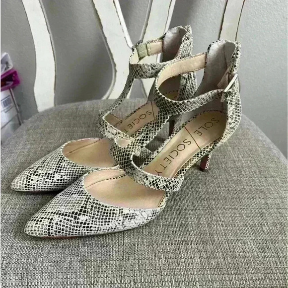 Sole Society Edlyn Snakeskin Pump Size 8.5 - Picture 2 of 7